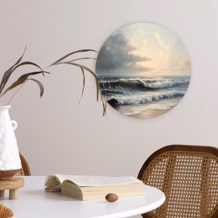 Wandcirkel - Glas - Strand - Zee - Zonsondergang — 4