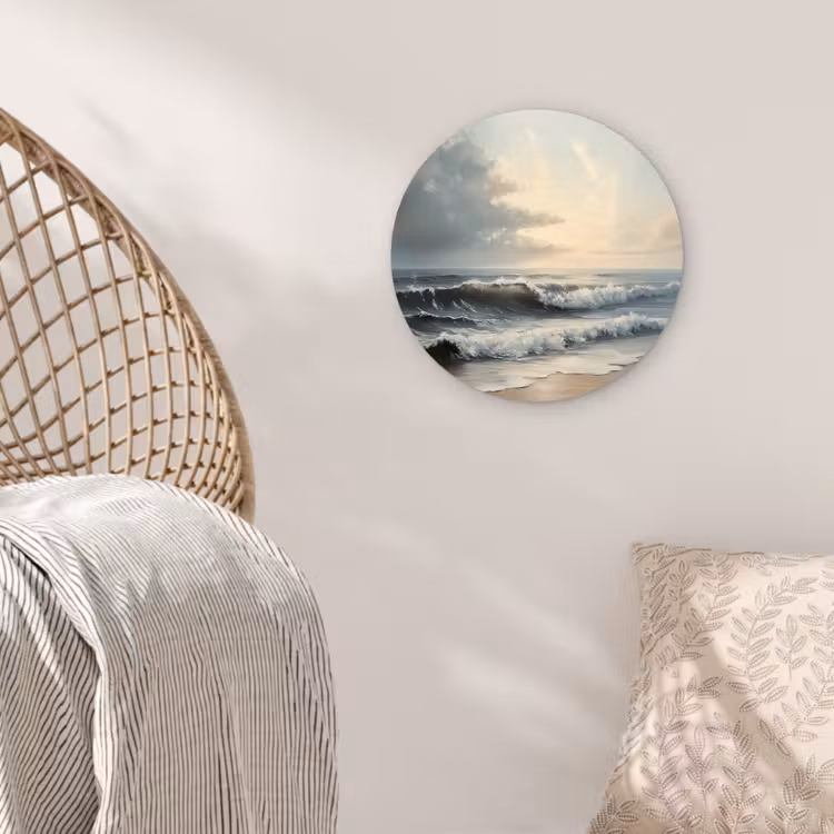 Wandcirkel - Glas - Strand - Zee - Zonsondergang — 5