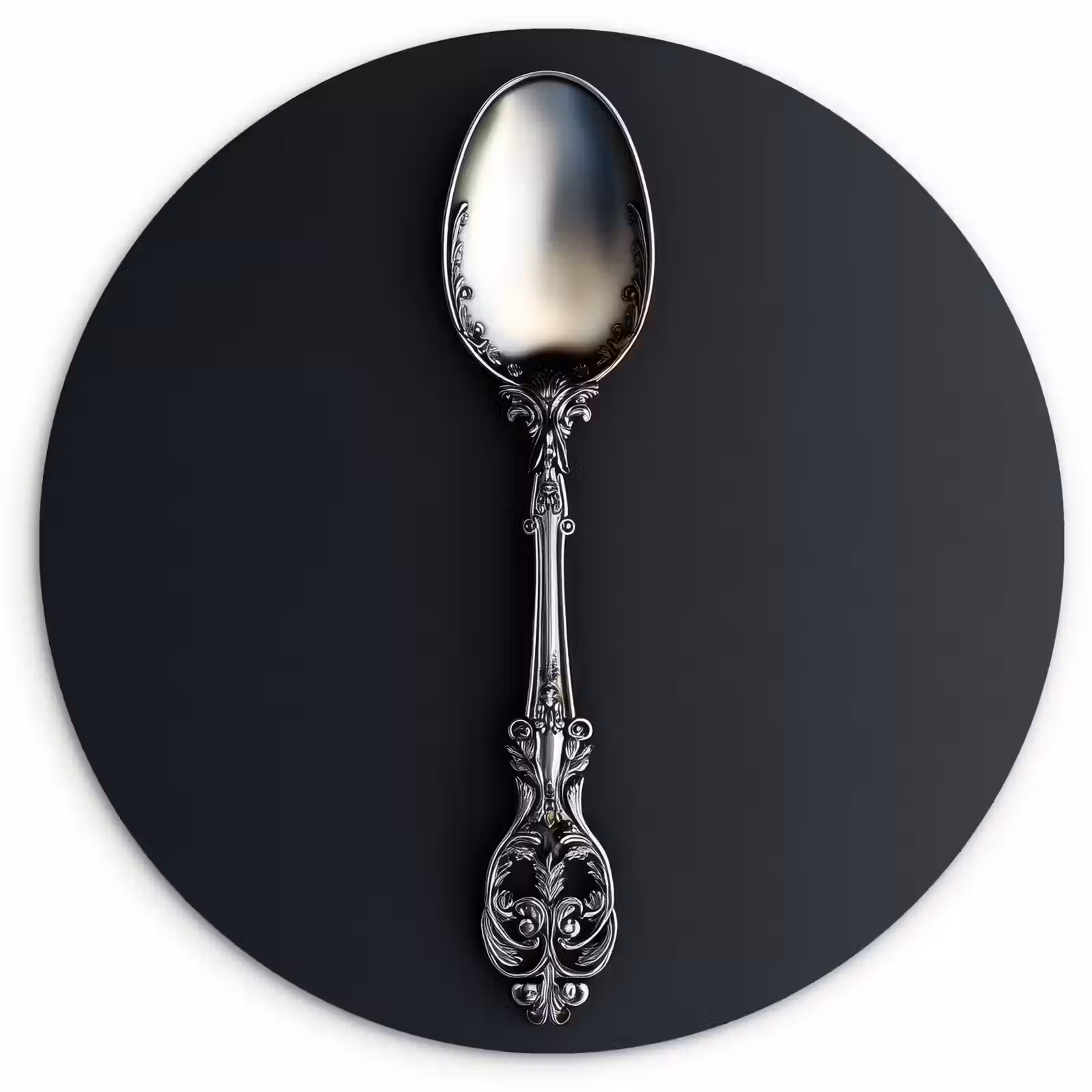 Wandcirkel - Glas - Lepel - Zilver - Metaal — 1