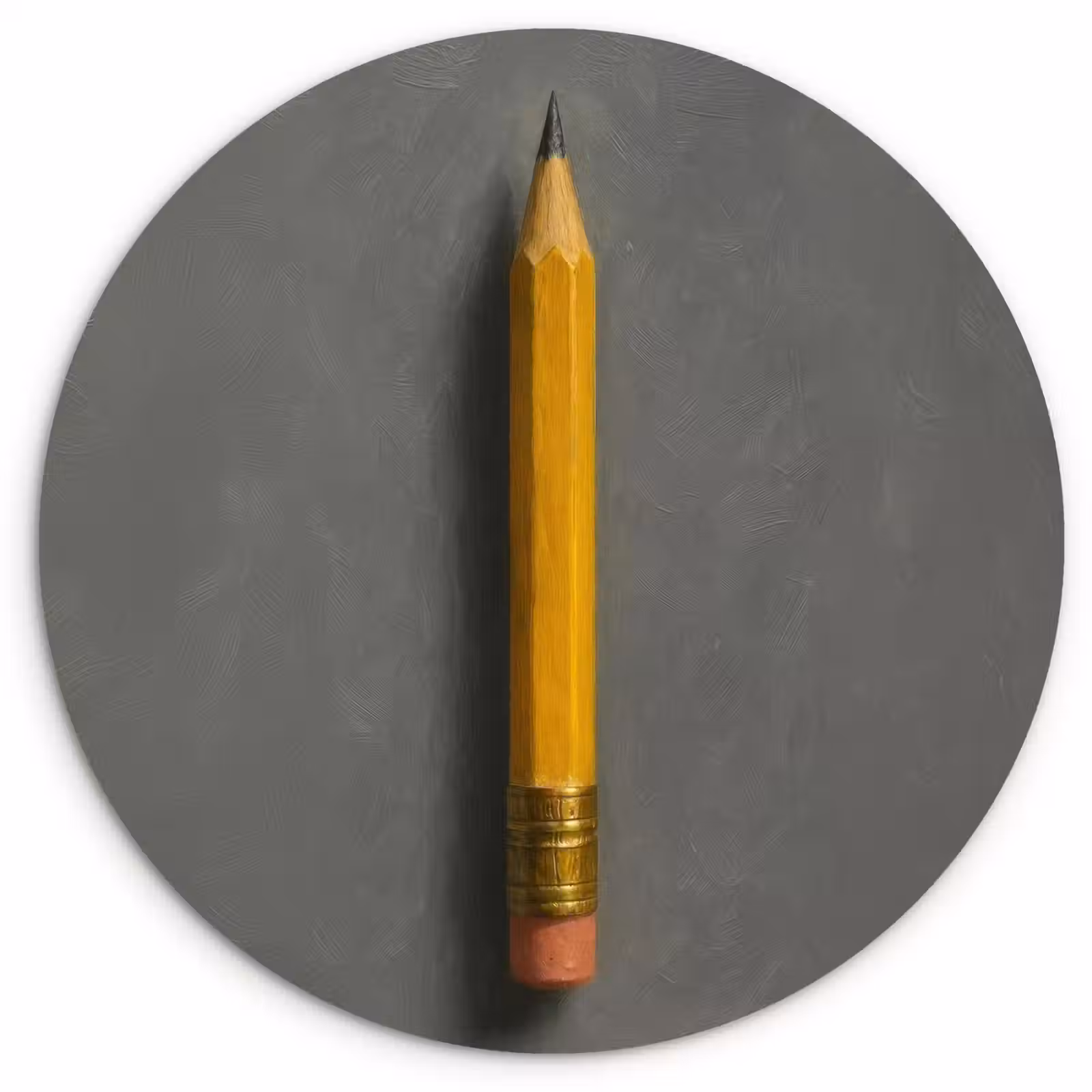 Wandcirkel - Glas - Potlood - Schilderij - Geel — 1