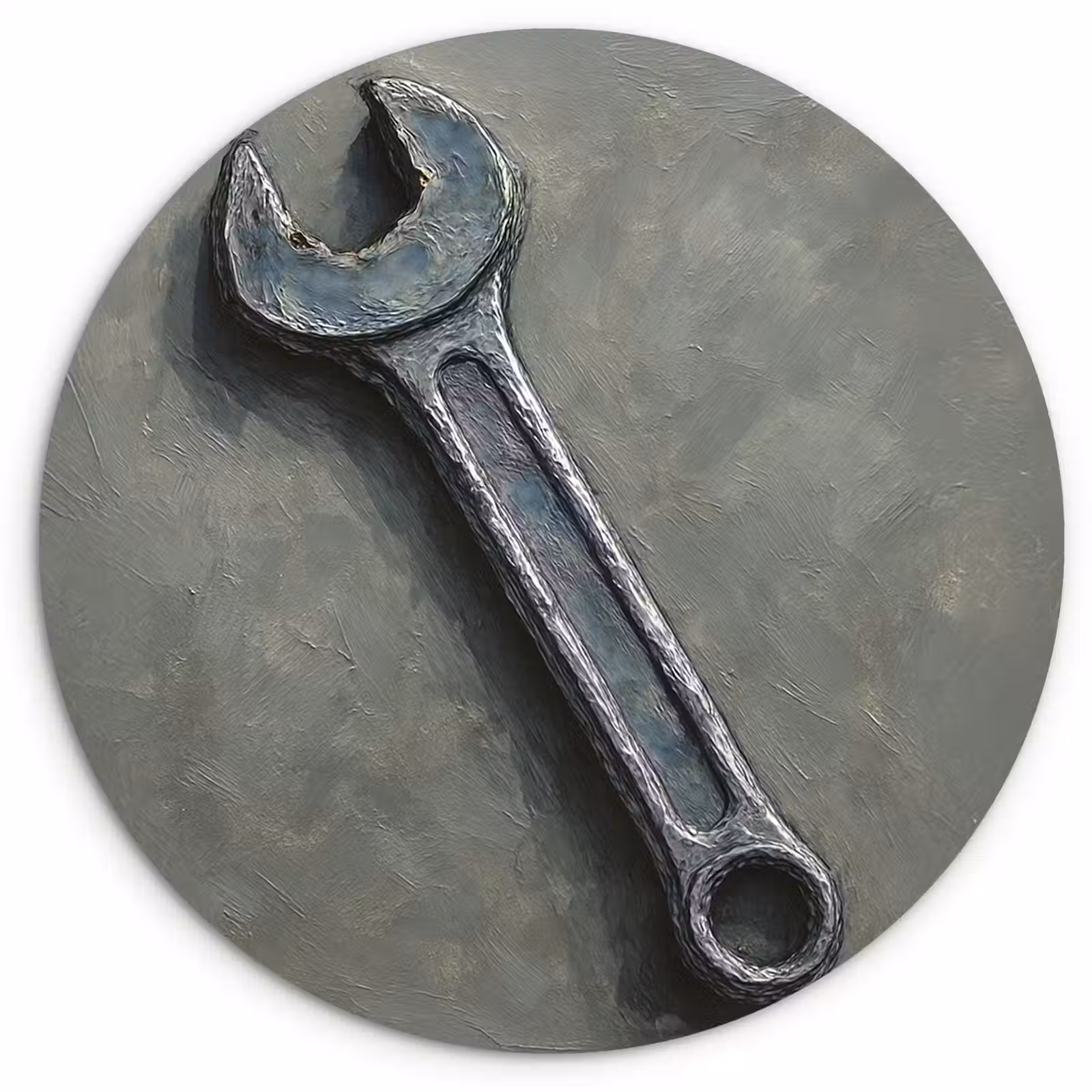 Wandcirkel - Glas - Steeksleutel - Schilderij - Gereedschap - Verf — 1