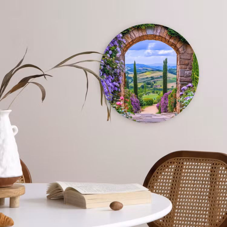 Wandcirkel - Glas - Doorkijk - Toscane - Landschap - Poort — 4
