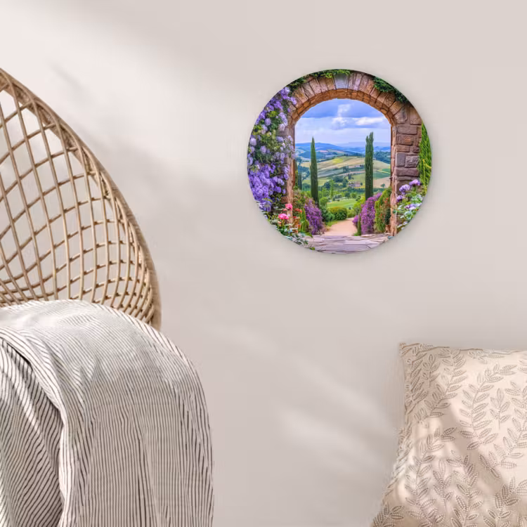 Wandcirkel - Glas - Doorkijk - Toscane - Landschap - Poort — 5