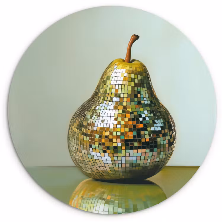 Wandcirkel - Glas - Fruit - Disco - Art - Glitter — 1