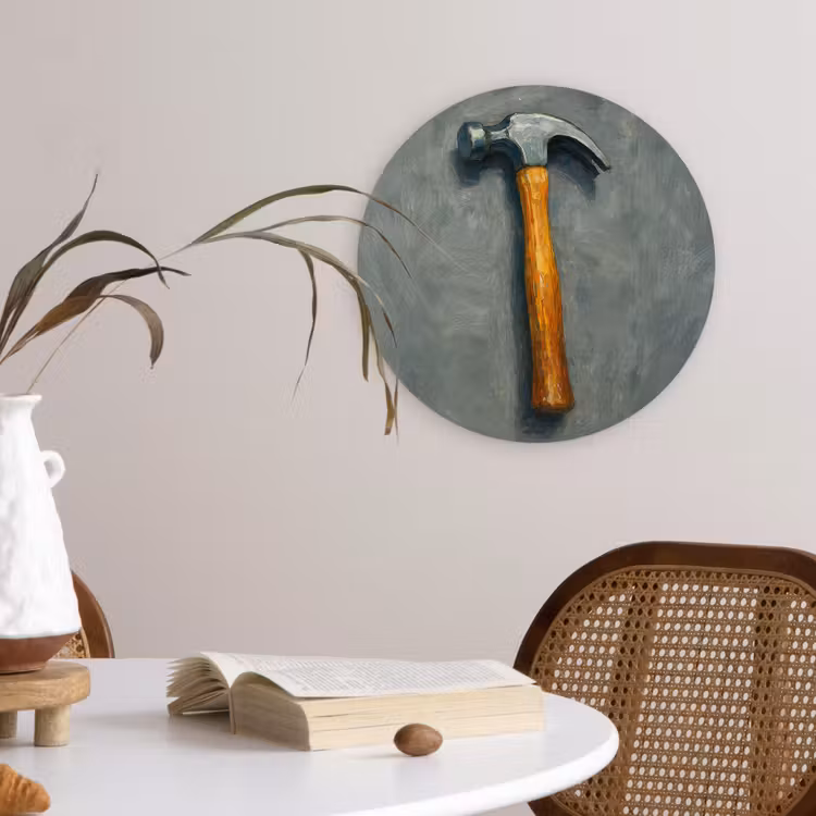 Wandcirkel - Glas - Hamer - Schilderij - Gereedschap — 4