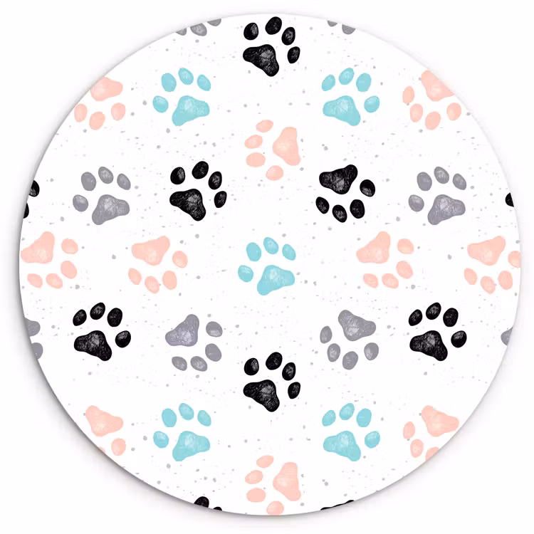 Wandcirkel - Glas - Paw - Pattern - Color — 1