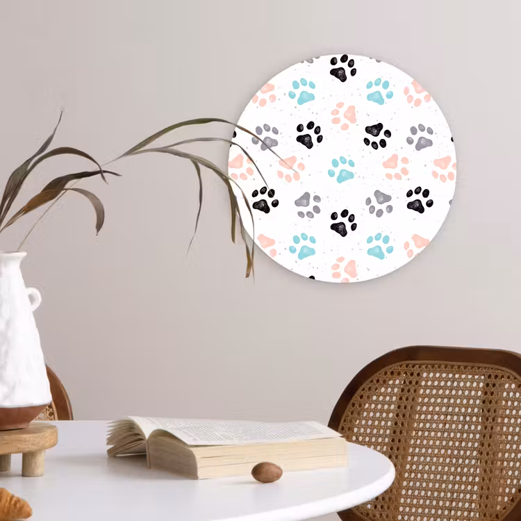 Wandcirkel - Glas - Paw - Pattern - Color — 4