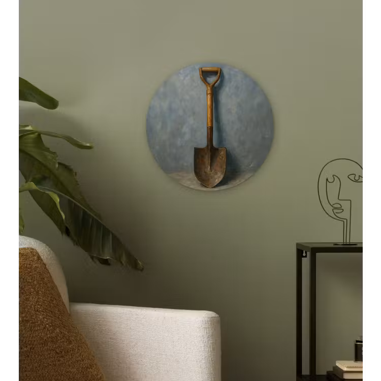 Wandcirkel - Glas - Schep - Gereedschap - Schilderij — 3