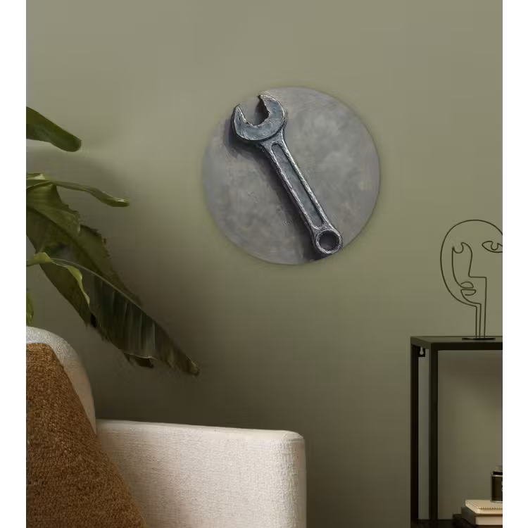 Wandcirkel - Glas - Steeksleutel - Schilderij - Gereedschap - Verf — 3