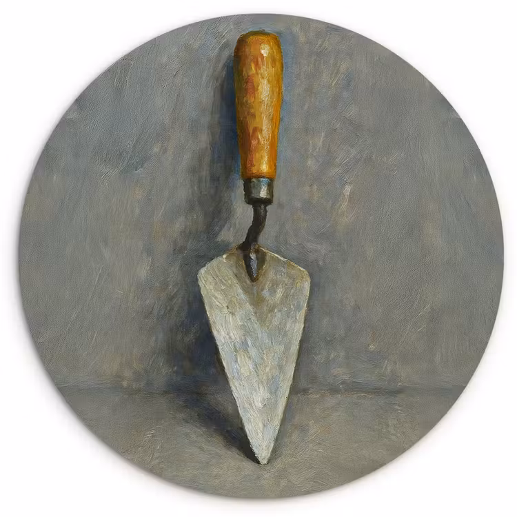Wandcirkel - Glas - Troffel - Verf - Gereedschap — 1