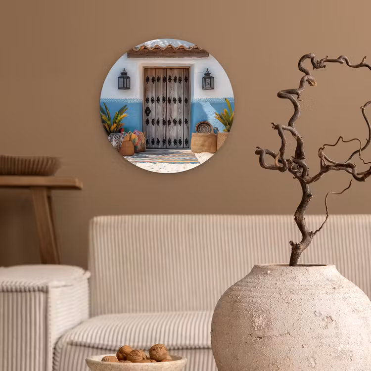 Wandcirkel - Glas - Deur - Manden - Planten — 2