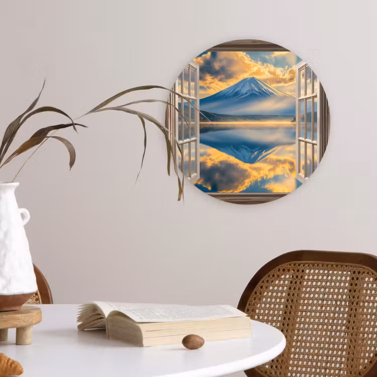 Wandcirkel - Glas - Doorkijk - Landschap - Bergen - Uitzicht - Raam — 4