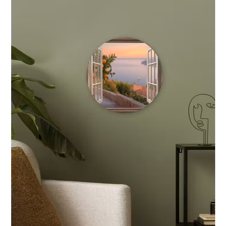 Wandcirkel - Glas - Doorkijk - Uitzicht - Meer - Landschap — 3