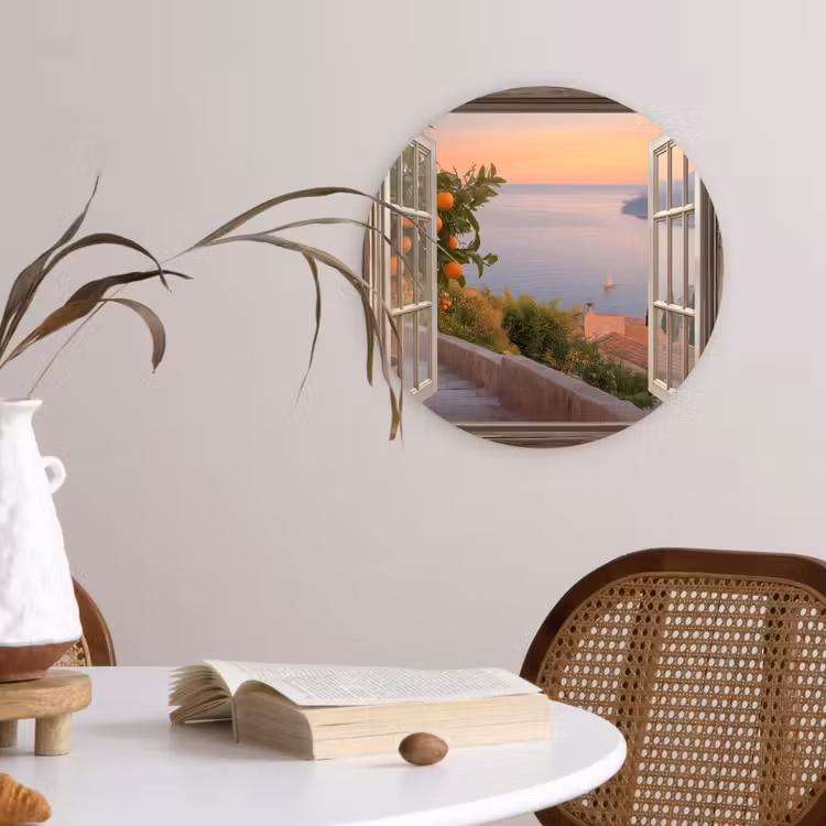 Wandcirkel - Glas - Doorkijk - Uitzicht - Meer - Landschap — 4