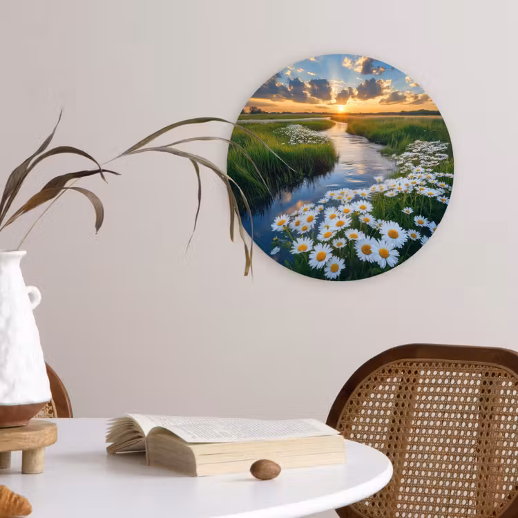 Wandcirkel - Glas - Beekje - Landschap - Margriet — 4