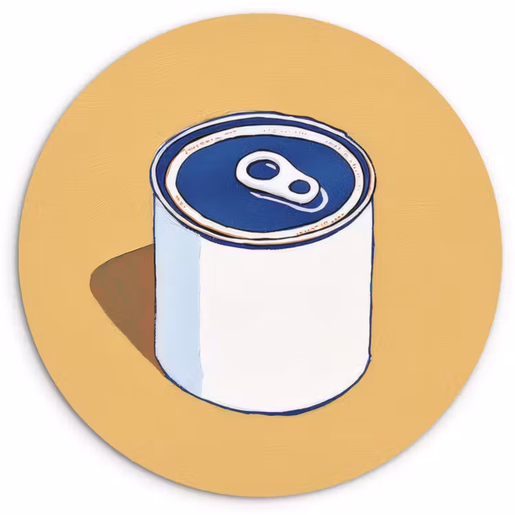 Wandcirkel - Glas - Blikje - Minimalistisch - Blauw - Illustratie — 1