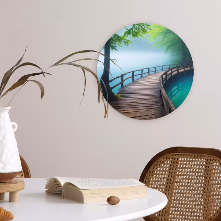 Wandcirkel - Glas - Brug - Water - Rivier - Bos — 4