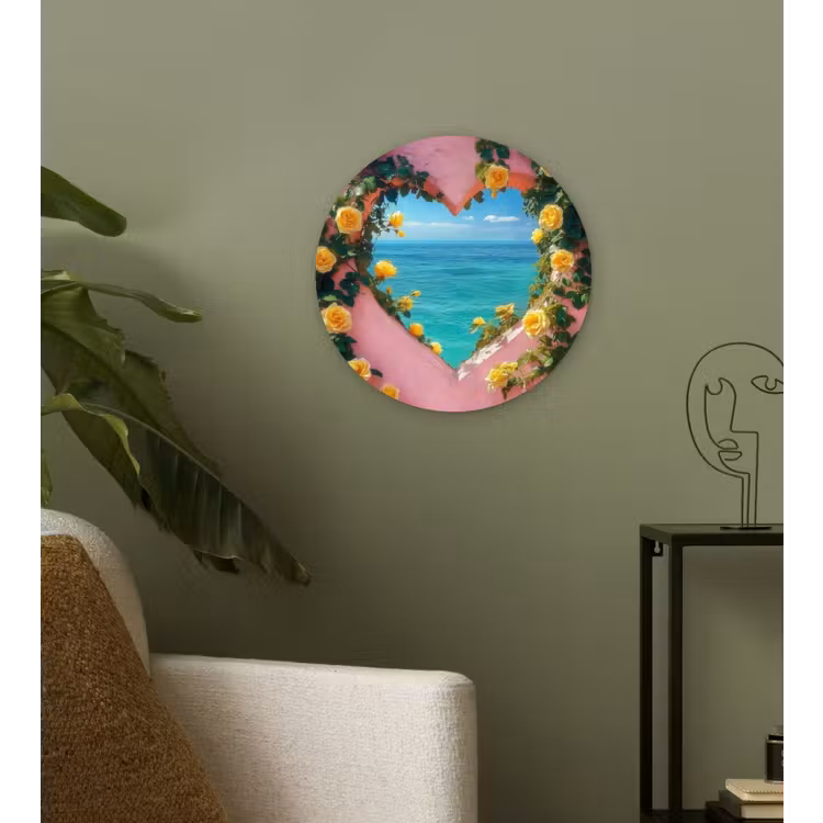 Wandcirkel - Glas - Hart - Zee - Muur — 3