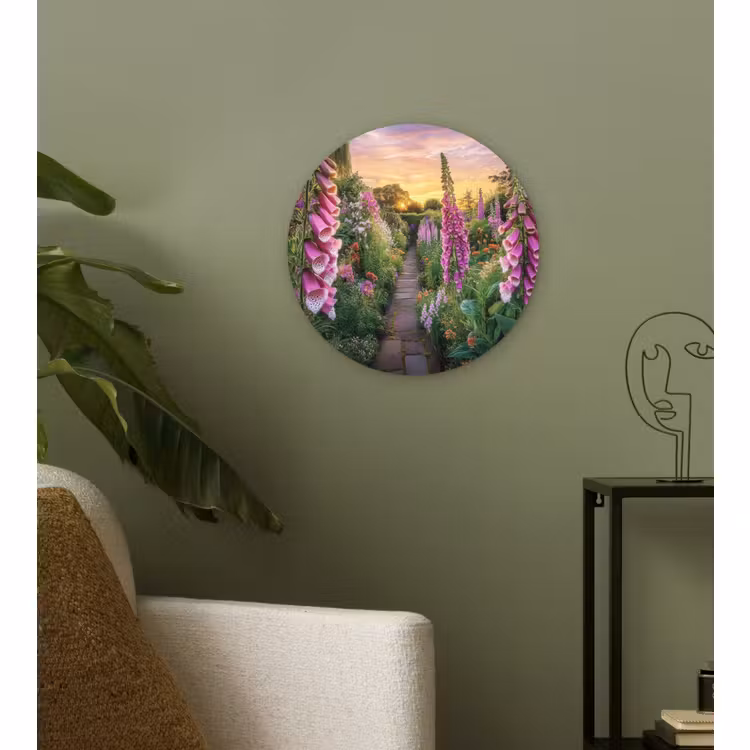 Wandcirkel - Glas - Vingerhoedskruid - Bloemen - Tuin — 3