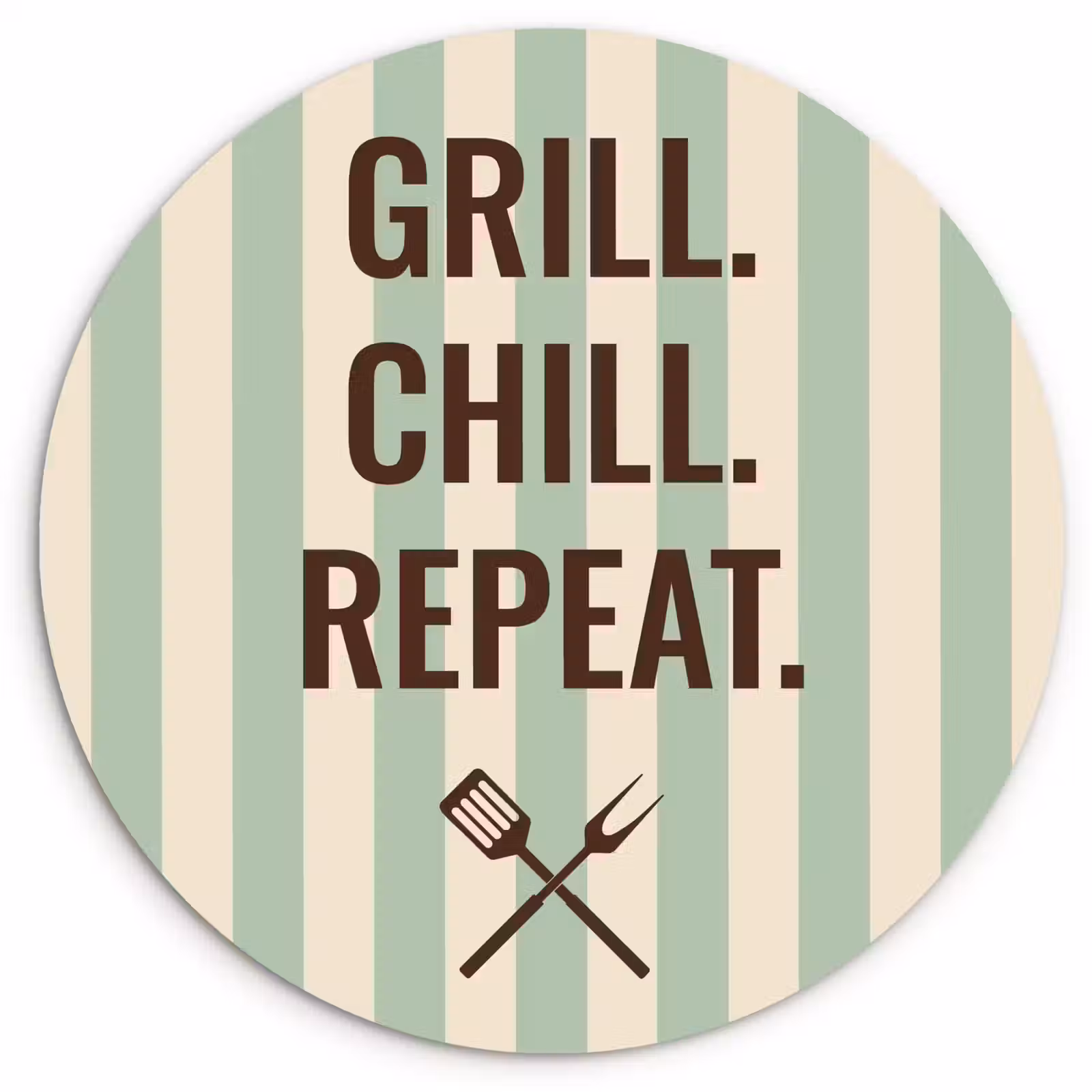 Wandcirkel - Glas - Quote - Strepen - Grill — 1