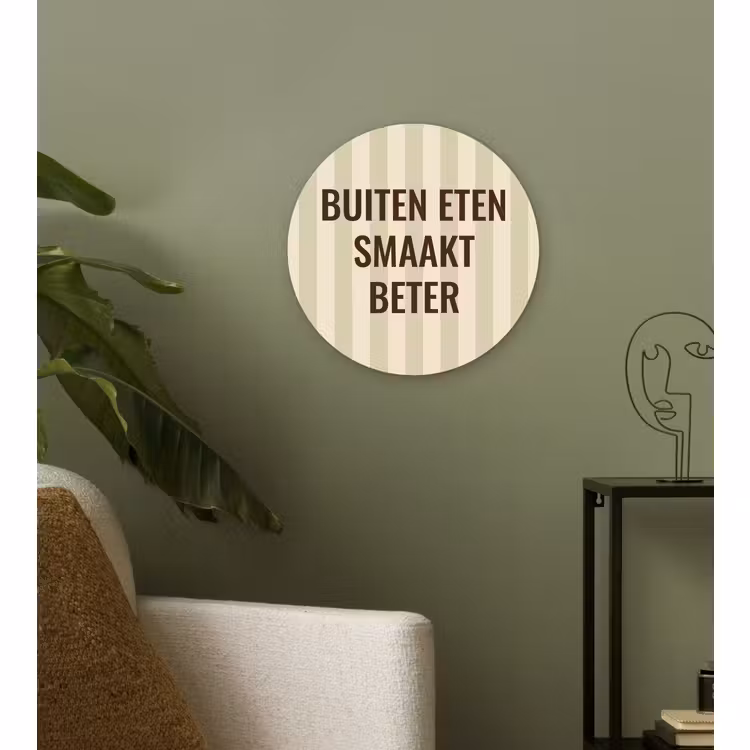 Wandcirkel - Glas - Buiten - Quote - Strepen - Zomer — 3