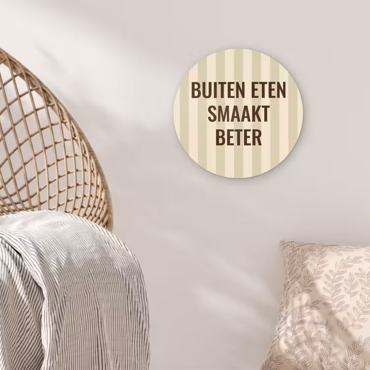 Wandcirkel - Glas - Buiten - Quote - Strepen - Zomer — 5