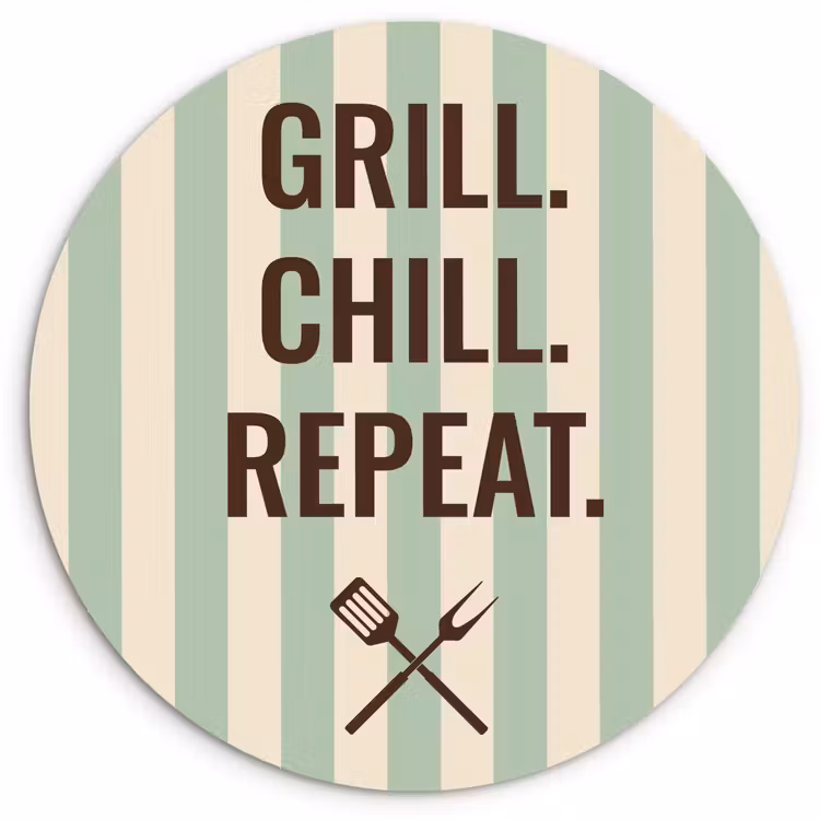 Wandcirkel - Glas - Quote - Strepen - Grill — 1