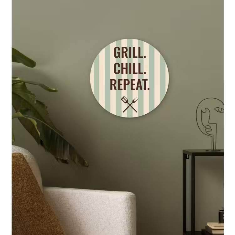 Wandcirkel - Glas - Quote - Strepen - Grill — 3