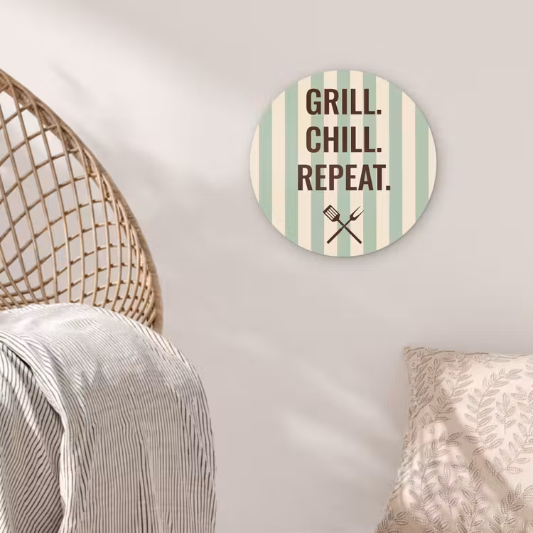 Wandcirkel - Glas - Quote - Strepen - Grill — 5