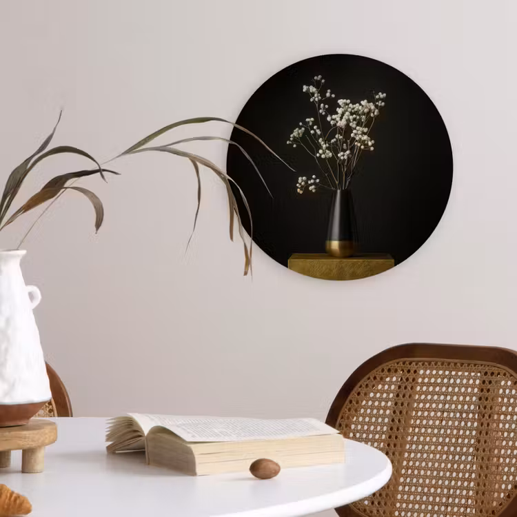 Wandcirkel - Glas - Bloembollen - Wit - Vaas - Minimalistisch — 4