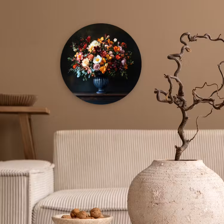 Wandcirkel - Glas - Groot - Bloemen - Vaas - Boeket — 2