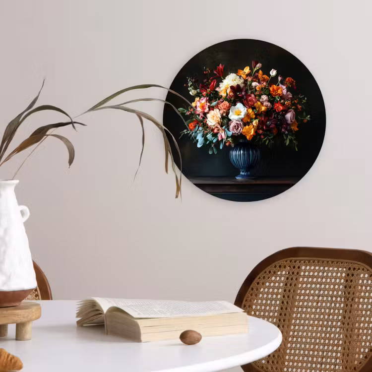 Wandcirkel - Glas - Groot - Bloemen - Vaas - Boeket — 4