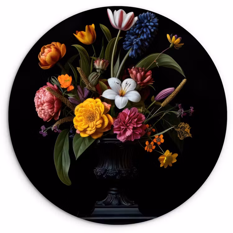 Wandcirkel - Glas - Lente - Bloemen - Klassiek - Vaas — 1