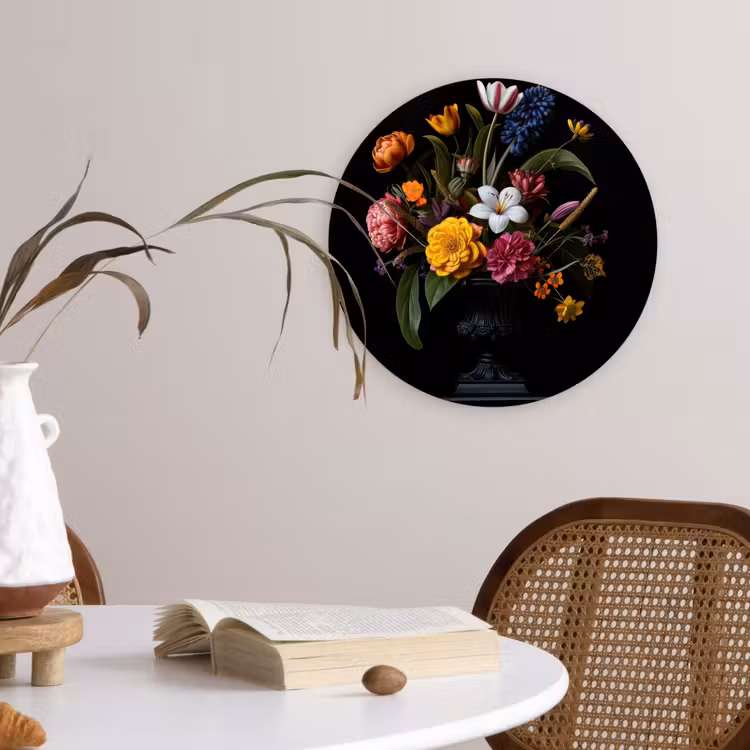 Wandcirkel - Glas - Lente - Bloemen - Klassiek - Vaas — 4
