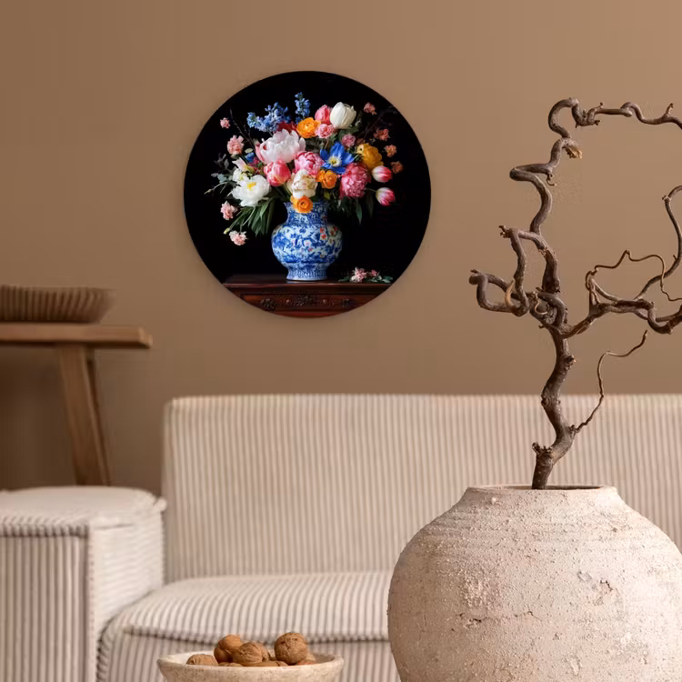 Wandcirkel - Glas - Rozen - Bloemen - Vaas - Boeket — 2