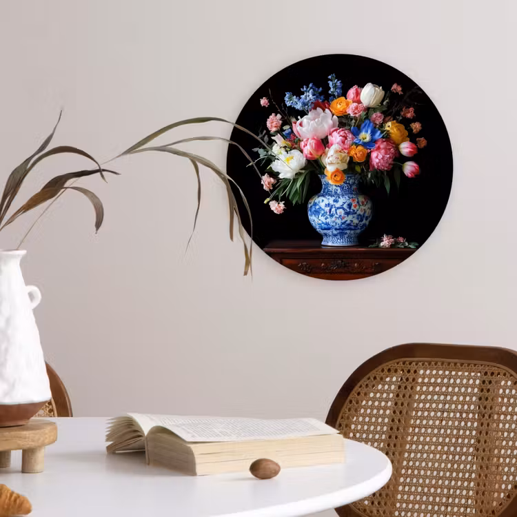 Wandcirkel - Glas - Rozen - Bloemen - Vaas - Boeket — 4