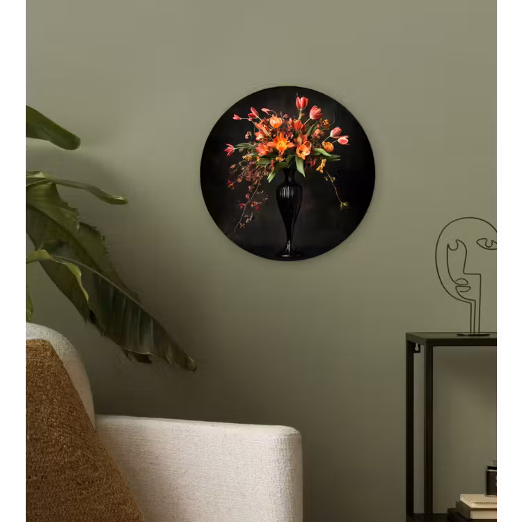 Wandcirkel - Glas - Sierlijk - Boeket - Vaas — 3