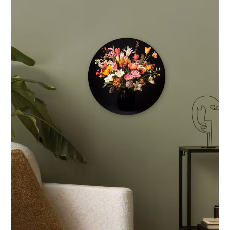 Wandcirkel - Glas - Vaas - Bloemen - Tulpen — 3