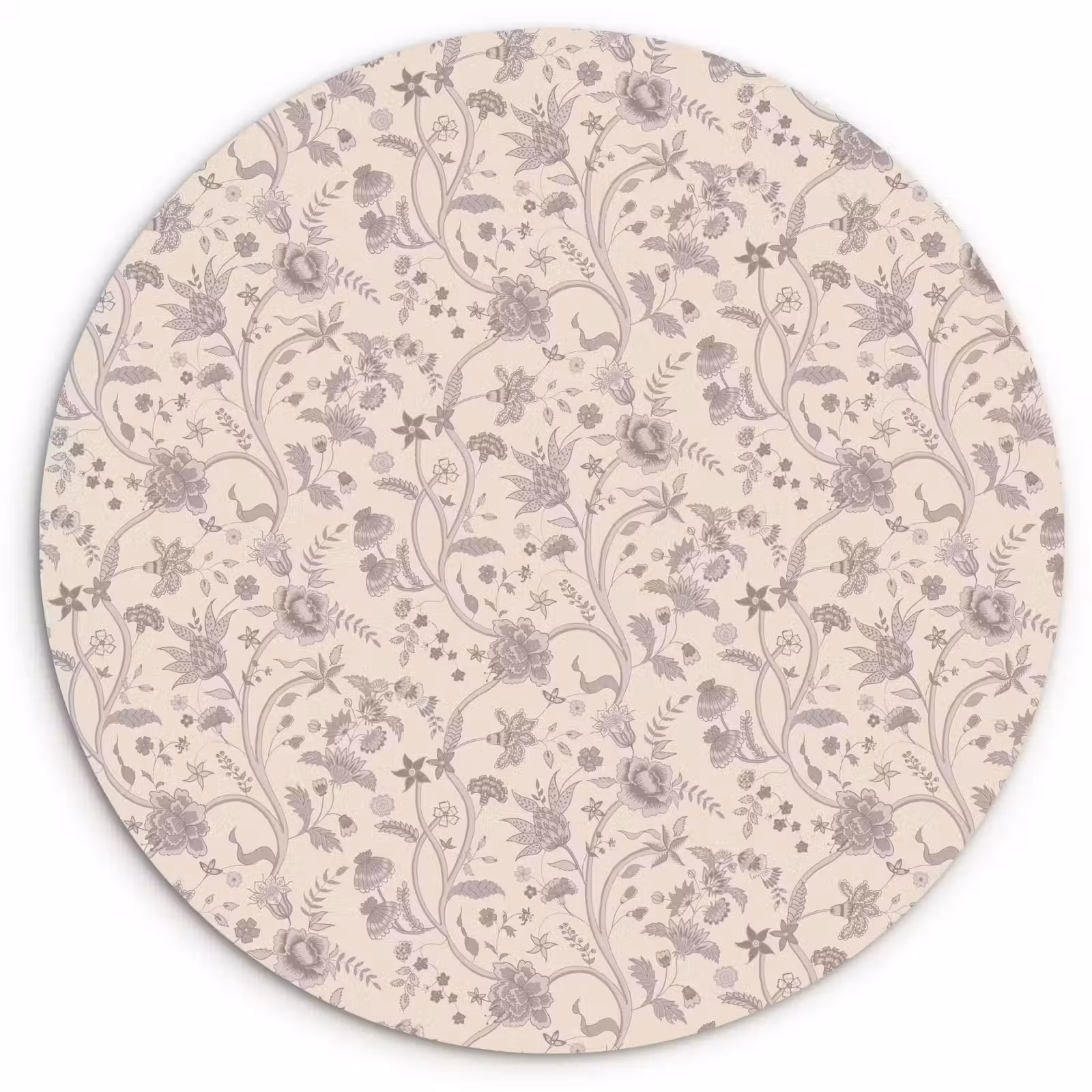 Wandcirkel - Glas - Patroon - Bloemen - Paars — 1