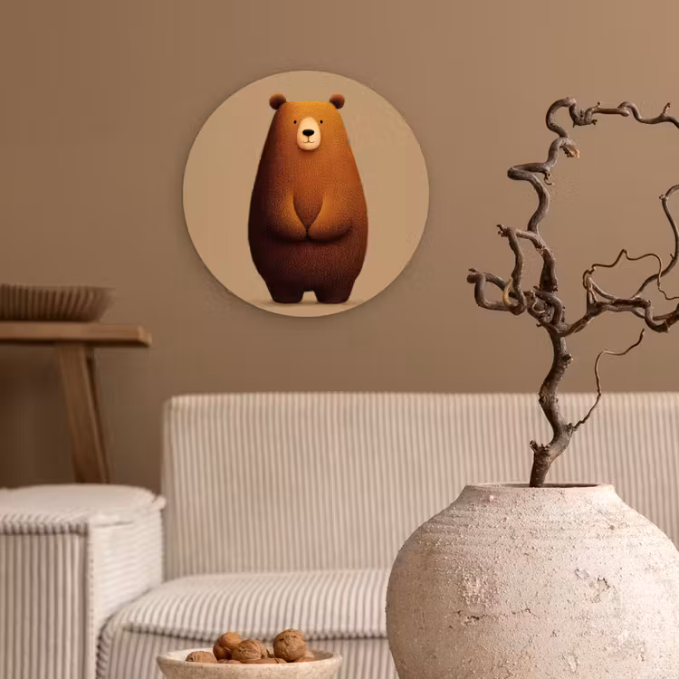 Wandcirkel - Glas - Beer - Minimalistisch - Bruin — 2