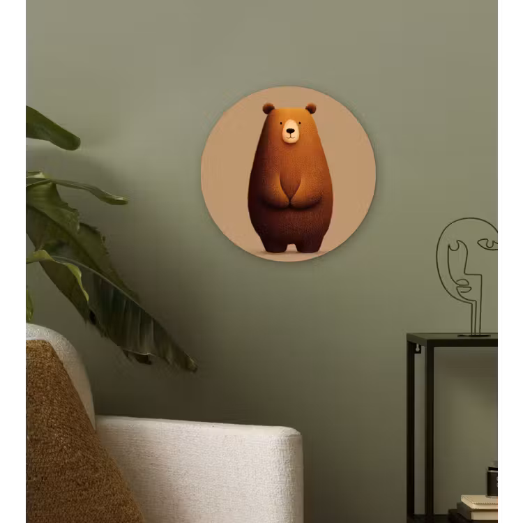 Wandcirkel - Glas - Beer - Minimalistisch - Bruin — 3