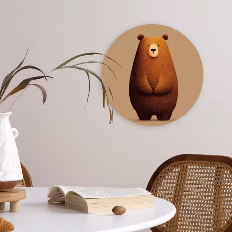 Wandcirkel - Glas - Beer - Minimalistisch - Bruin — 4
