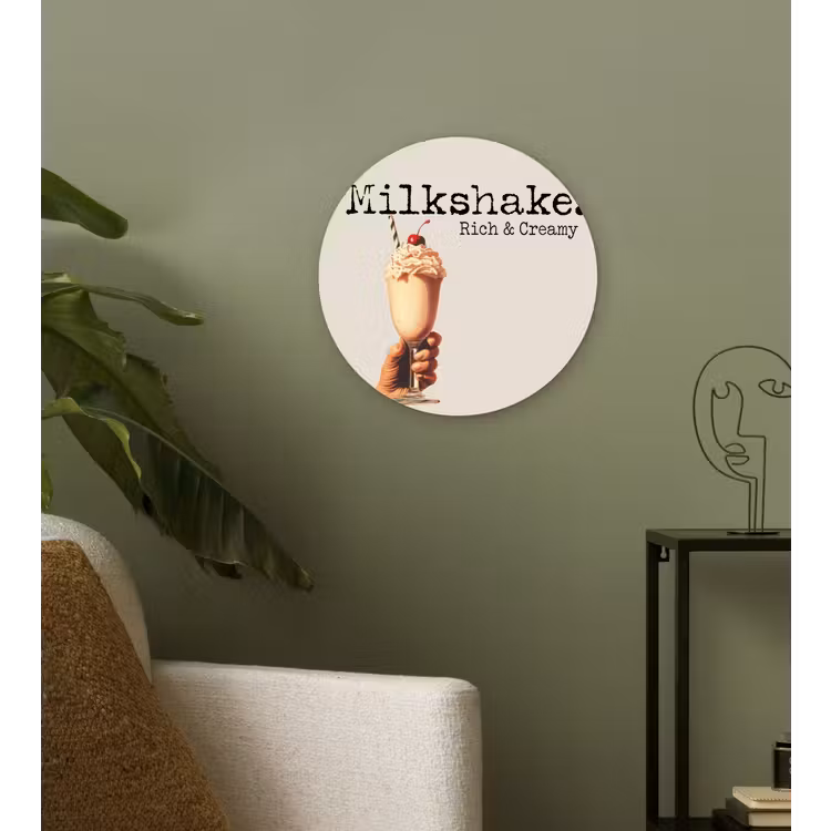 Wandcirkel - Glas - Milkshake - Kers - Rietje — 3