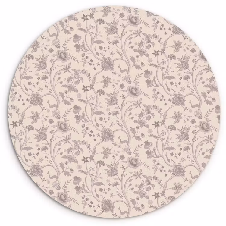 Wandcirkel - Glas - Patroon - Bloemen - Paars — 1