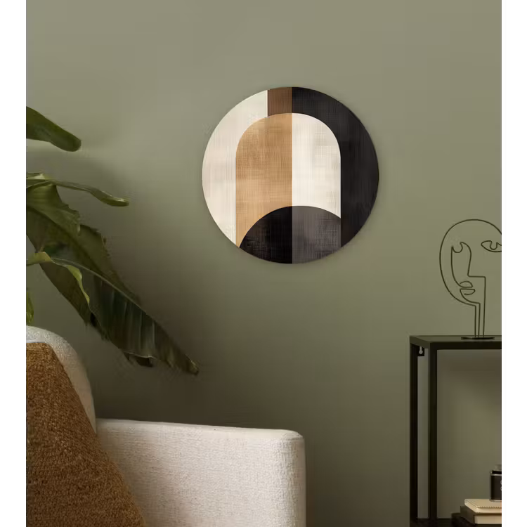 Wandcirkel - Glas - Geometrische - Vormen - Wit — 3