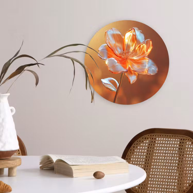 Wandcirkel - Glas - Glazen - Bloem - Zonlicht — 4