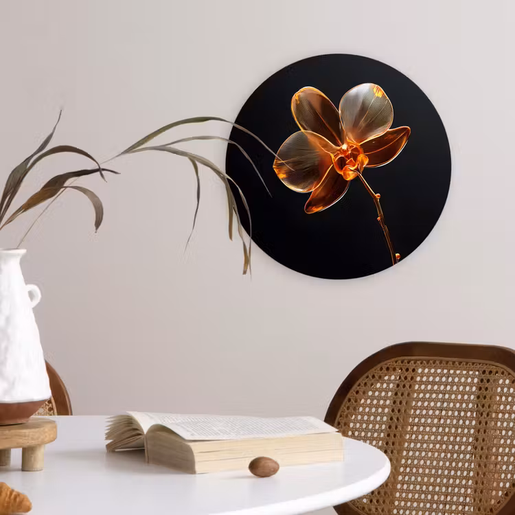 Wandcirkel - Glas - Orchidee - Doorzichtig - Bloem — 4