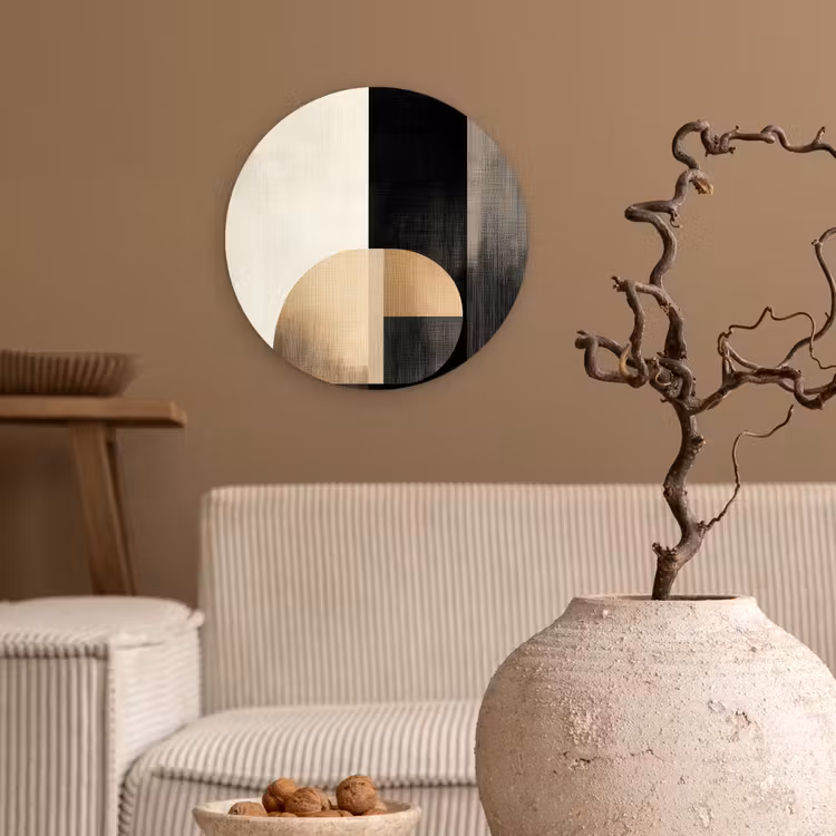 Wandcirkel - Glas - Vormen - Modern - Zwart — 2