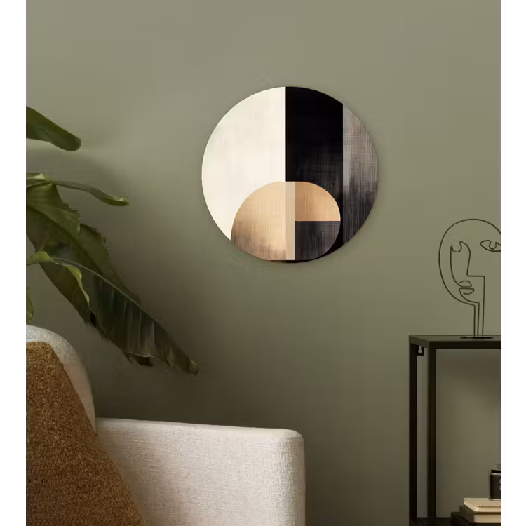 Wandcirkel - Glas - Vormen - Modern - Zwart — 3
