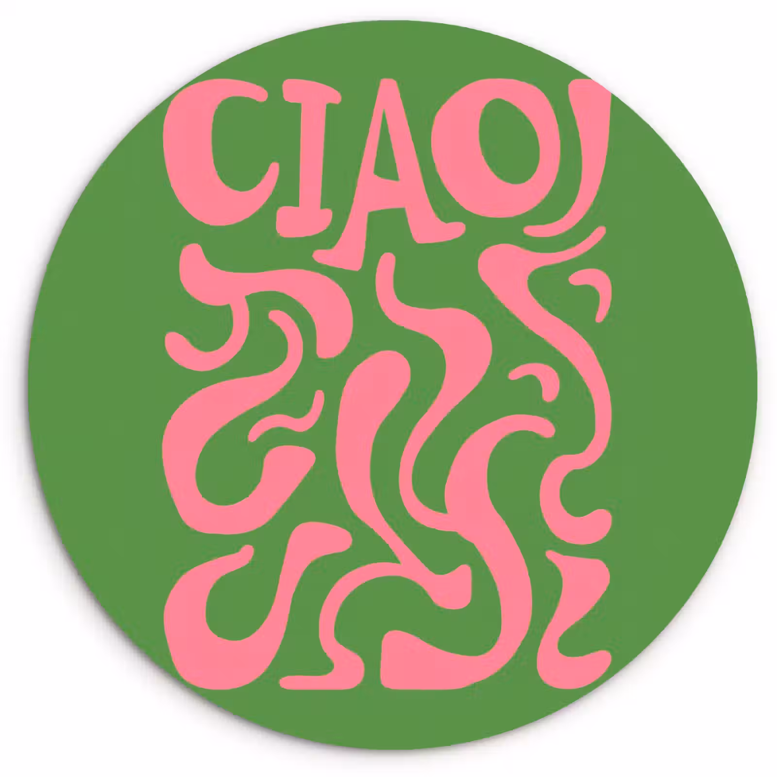 Wandcirkel - Glas - Abstract - Roze - Ciao - Vormen — 1